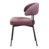 Moe's Home Dolce Dining Chair Purple Velvet