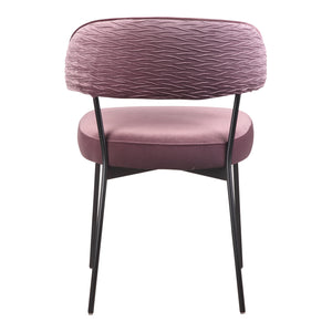 Moe's Home Dolce Dining Chair Purple Velvet