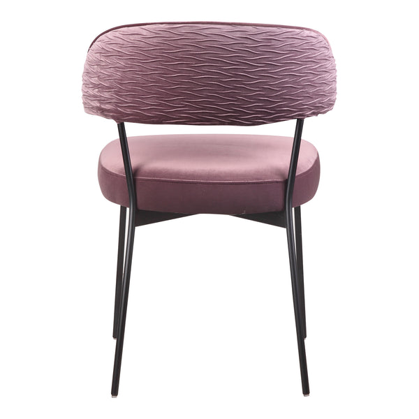 Moe's Home Dolce Dining Chair Purple Velvet