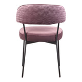 Moe's Home Dolce Dining Chair Purple Velvet