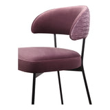 Moe's Home Dolce Dining Chair Purple Velvet