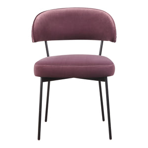 Moe's Home Dolce Dining Chair Purple Velvet