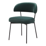 Moe's Home Dolce Dining Chair Green Velvet