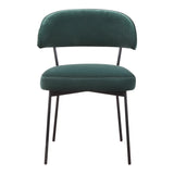 Moe's Home Dolce Dining Chair Green Velvet