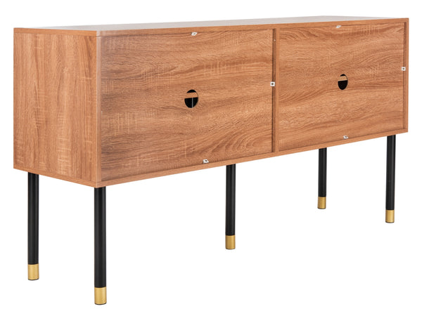 Shiloh Media Stand in White / Natural