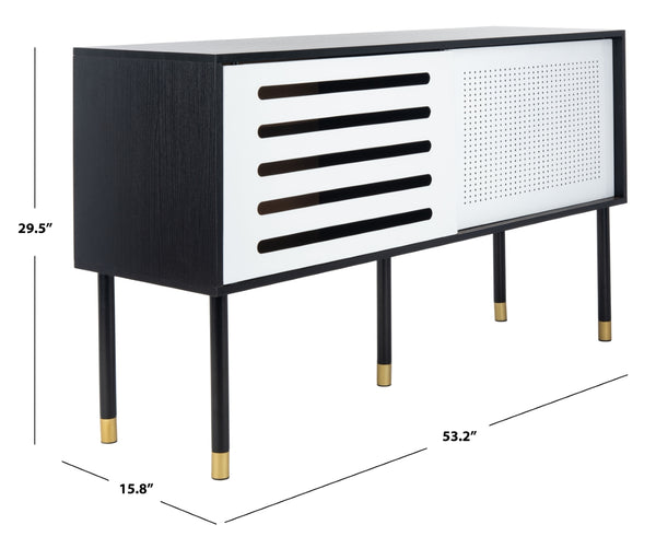 Shiloh Media Stand in White / Black