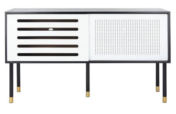 Shiloh Media Stand in White / Black