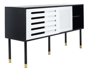 Shiloh Media Stand in White / Black