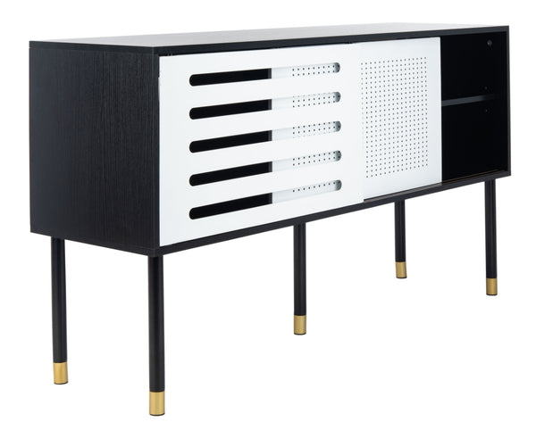 Shiloh Media Stand in White / Black