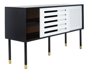 Shiloh Media Stand in White / Black