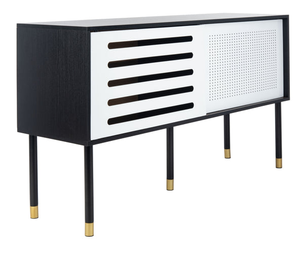 Shiloh Media Stand in White / Black