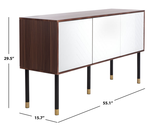 Oakley Media Stand in Walnut / White