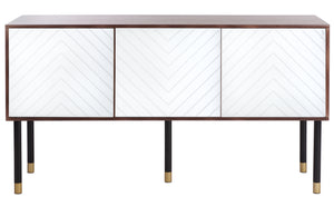 Oakley Media Stand in Walnut / White