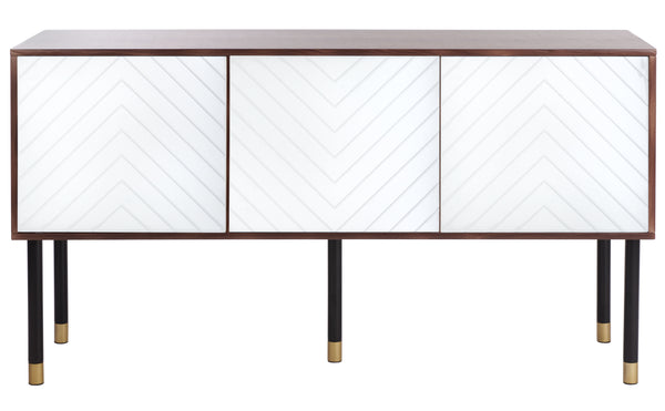 Oakley Media Stand in Walnut / White