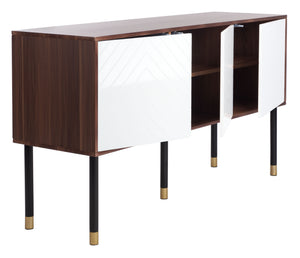 Oakley Media Stand in Walnut / White