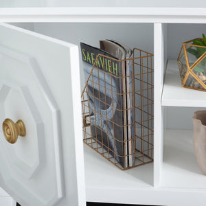 Safavieh Riya 2 Door 1 Shelf Media Stand White Wood MED5006A