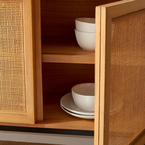 Safavieh Zadie 2 Shelf Rattan Sideboard MED5010C