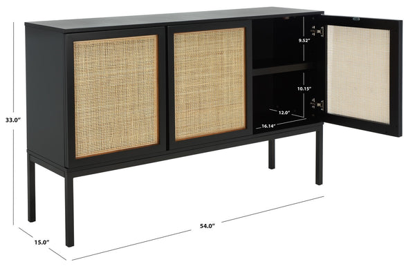 Safavieh Zadie 2 Shelf Rattan Sideboard MED5010D
