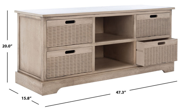 Safavieh Landers 4 Drawer Media Stand MED5704D