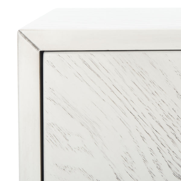 Ligia 2 Door Media Stand - Stylish Contemporary Design with Brass Accents and Hidden Cable Management