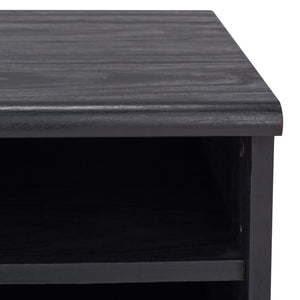 Safavieh Aurelio 2 Shelf Media Stand Black   Honeycomb/ Pb / Mdf/ Rubber Wood MED9600B