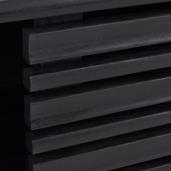 Safavieh Aurelio 2 Shelf Media Stand Black   Honeycomb/ Pb / Mdf/ Rubber Wood MED9600B