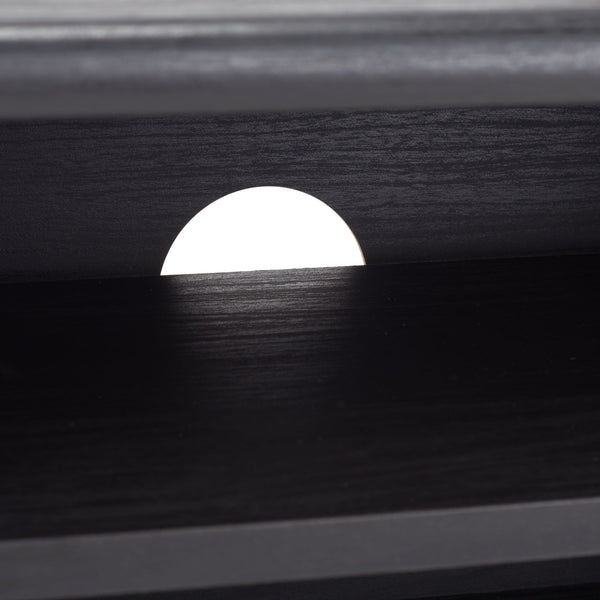 Safavieh Aurelio 2 Shelf Media Stand Black   Honeycomb/ Pb / Mdf/ Rubber Wood MED9600B