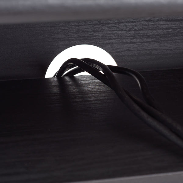 Safavieh Aurelio 2 Shelf Media Stand Black   Honeycomb/ Pb / Mdf/ Rubber Wood MED9600B