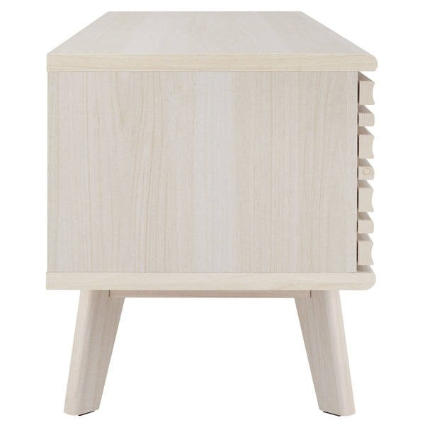 Safavieh Aurelio 2 Shelf Media Stand White   Honeycomb/ Pb / Mdf/ Rubber Wood MED9600C