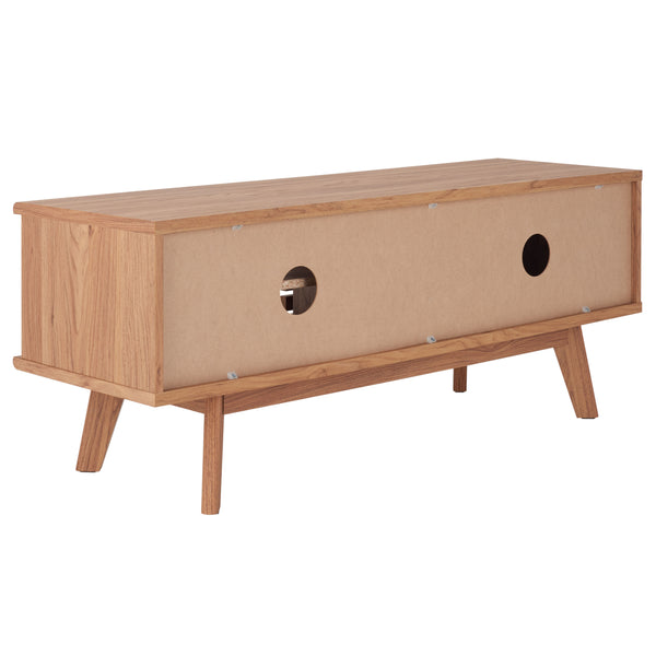 Safavieh Aurelio 2 Shelf Media Stand Oak Honeycomb/ Pb / Mdf/ Rubber Wood MED9600D