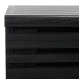 Safavieh Esma 2 Shelf Media Stand Black   Honeycomb/ Pb / Mdf/ Rubber Wood MED9601B