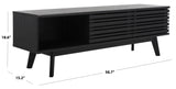 Safavieh Esma 2 Shelf Media Stand Black   Honeycomb/ Pb / Mdf/ Rubber Wood MED9601B