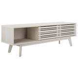 Safavieh Esma 2 Shelf Media Stand White   Honeycomb/ Pb / Mdf/ Rubber Wood MED9601C