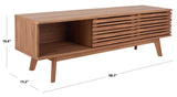 Safavieh Esma 2 Shelf Media Stand Oak Honeycomb/ Pb / Mdf/ Rubber Wood MED9601D