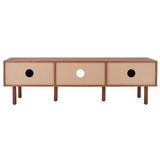 Safavieh Silvanna 2 Door Media Stand Walnut / Natural Rattan  MED9604A