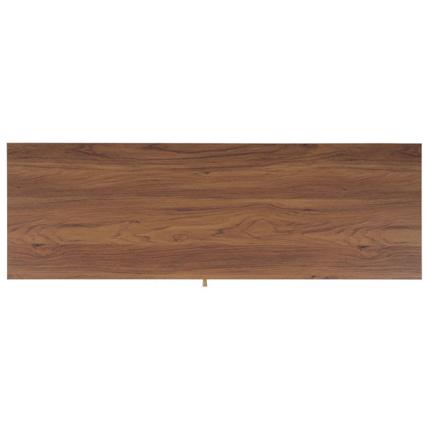 Safavieh Claude 1 Door 2 Shelf Media Stand Walnut Pb And Mdf, Rattan, Rubber Wood MED9609A