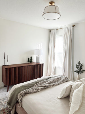 Helena Media Stand: Mid-Century Design with Carved Details to Elevate Your Entertainment Space Elegantly