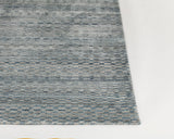Chandra Rugs Melina 70% Viscose + 30% Wool Hand-Woven Contemporary Rug Blue/Silver 9' x 13'