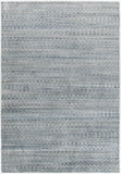 Chandra Rugs Melina 70% Viscose + 30% Wool Hand-Woven Contemporary Rug Blue/Silver 9' x 13'