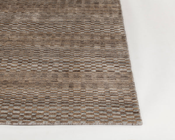 Chandra Rugs Melina 70% Viscose + 30% Wool Hand-Woven Contemporary Rug Brown/Silver 9' x 13'