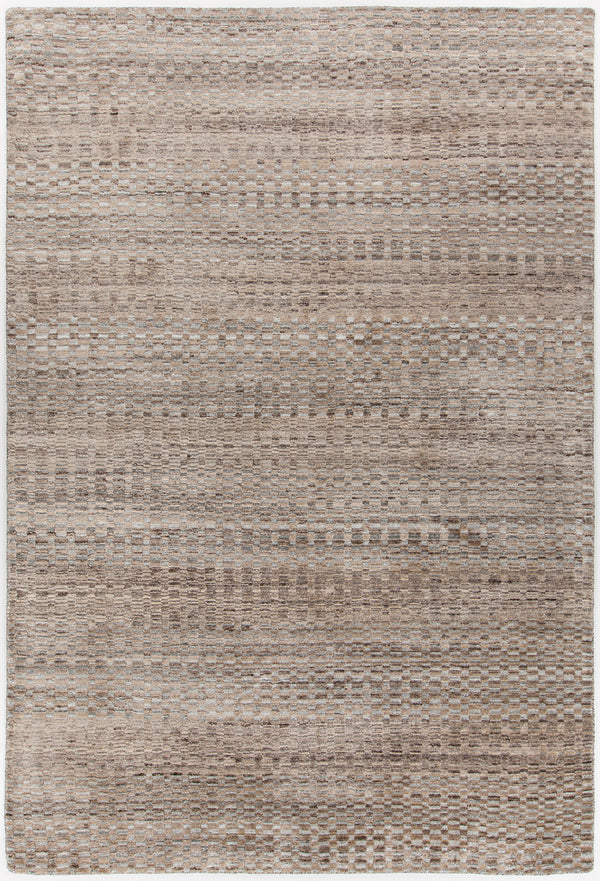 Chandra Rugs Melina 70% Viscose + 30% Wool Hand-Woven Contemporary Rug Brown/Silver 9' x 13'