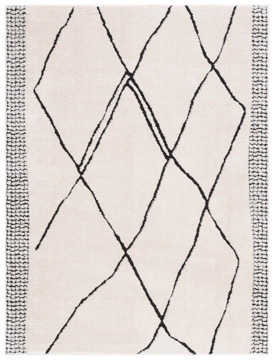 Safavieh Melody 104 Bohemian Power Loomed Rug Ivory / Black MEL104A-9