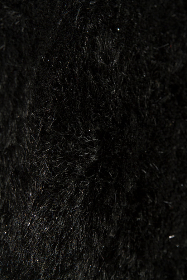 Chandra Rugs Mercury 100% Polyester Hand-Woven Contemporary Rug Black 9' x 13'