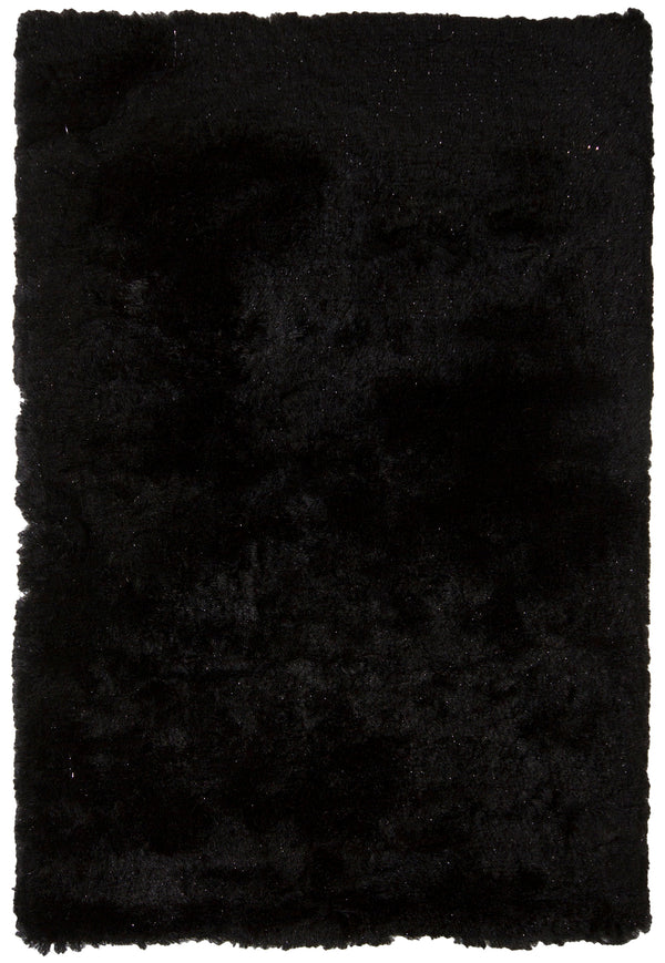 Chandra Rugs Mercury 100% Polyester Hand-Woven Contemporary Rug Black 9' x 13'