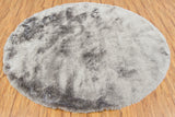 Chandra Rugs Mercury 100% Polyester Hand-Woven Contemporary Rug Grey 7'9 Round