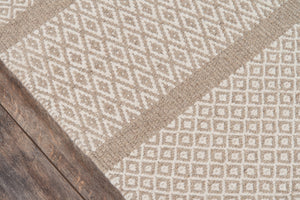 Momeni Mesa MES-9 Hand Woven Contemporary Striped Indoor Area Rug Beige 9' x 12' MESA0MES-9BGE90C0