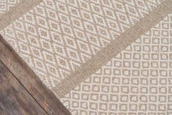 Momeni Mesa MES-9 Hand Woven Contemporary Striped Indoor Area Rug Beige 9' x 12' MESA0MES-9BGE90C0