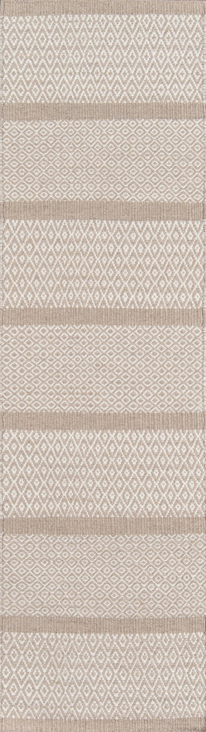 Momeni Mesa MES-9 Hand Woven Contemporary Striped Indoor Area Rug Beige 9' x 12' MESA0MES-9BGE90C0