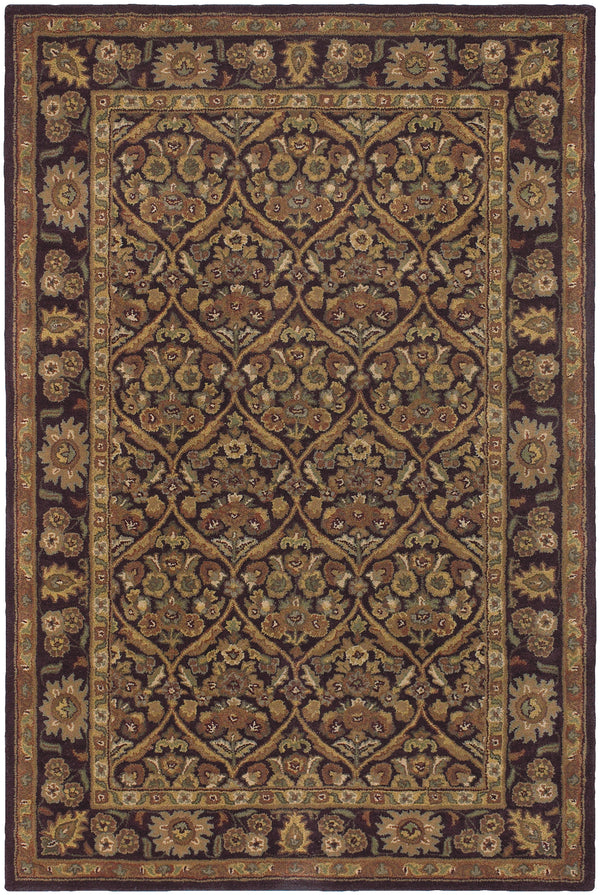 Chandra Rugs Metro 100% Wool Hand-Tufted Contemporary Rug Brown/Yellow/Green/Beige 7'9 x 10'6