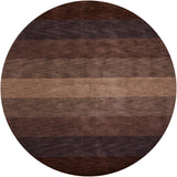 Chandra Rugs Metro 100% Wool Hand-Tufted Contemporary Rug Charcoal/Grey/Brown 7'9 Round